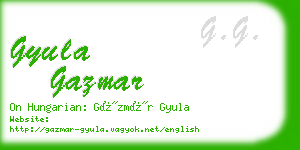 gyula gazmar business card